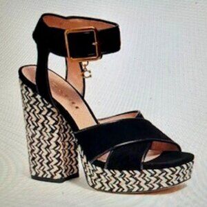 Coach Nelly Suede Black Sandal